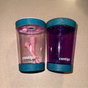 Set of 2 Contigo Kids Spill-Proof Tumbler With Straw pink purple